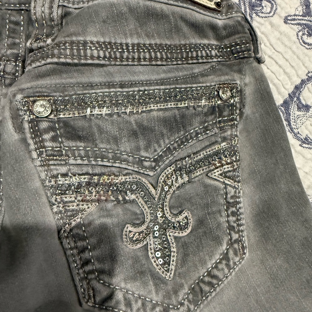 Rock Revival Gray Straight Leg Women's Jeans - Picture 3 of 10